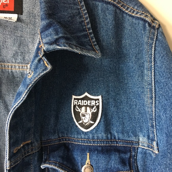 raiders jean jacket